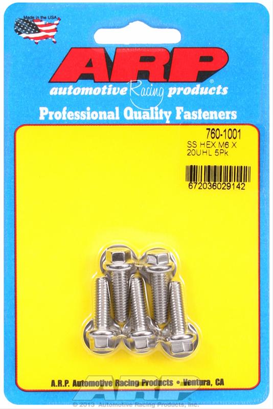 ARP ARP M6 x 1.00 x 20 hex SS bolts (760-1001) SR