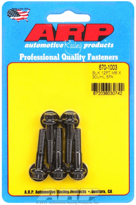 ARP ARP M6 x 1.00 x 30 12pt black oxide bolts (670-1003) SR