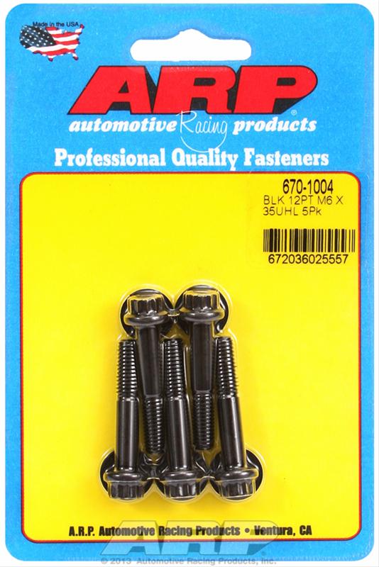 ARP ARP M6 x 1.00 x 35 12pt black oxide bolts (670-1004) SR