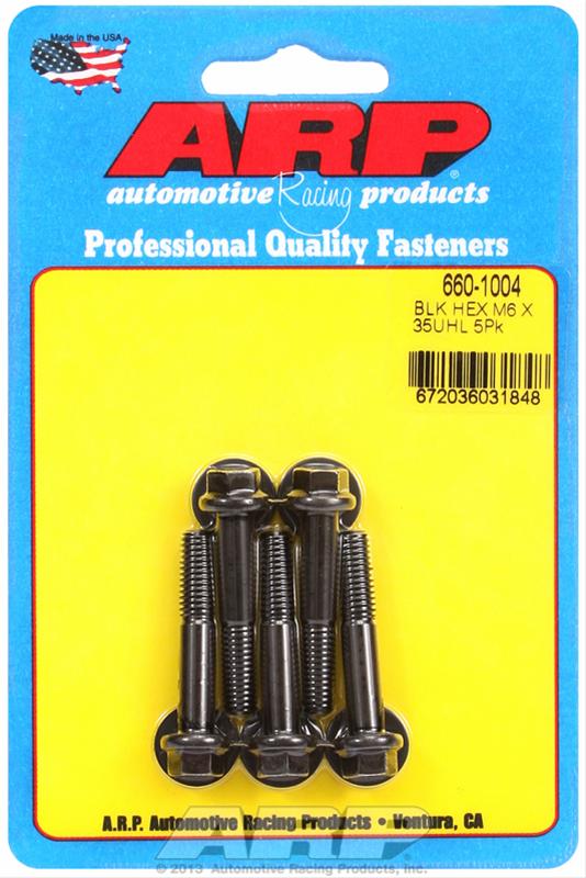 ARP ARP M6 x 1.00 x 35 hex black oxide bolts (660-1004) SR