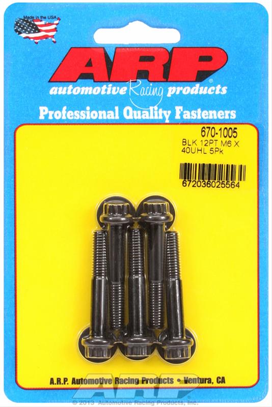 ARP ARP M6 x 1.00 x 40 12pt black oxide bolts (670-1005) SR