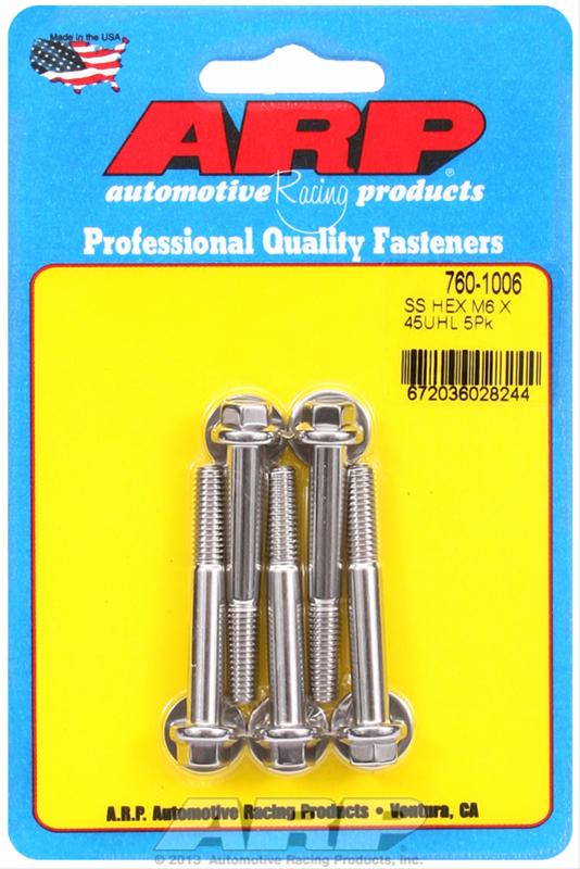 ARP ARP M6 x 1.00 x 45 hex SS bolts (760-1006) SR