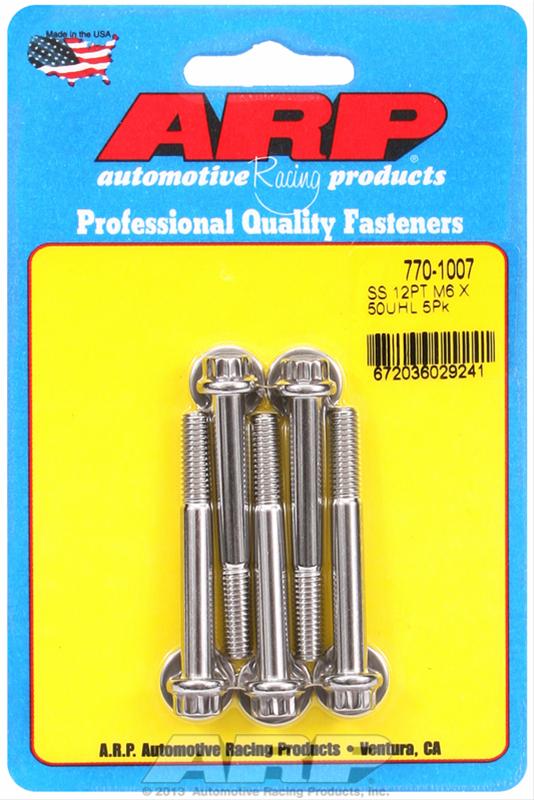 ARP ARP M6 x 1.00 x 50 12pt SS bolts (770-1007) SR
