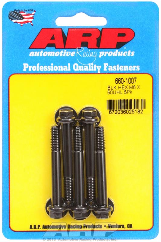 ARP ARP M6 x 1.00 x 50 hex black oxide bolts (660-1007) SR