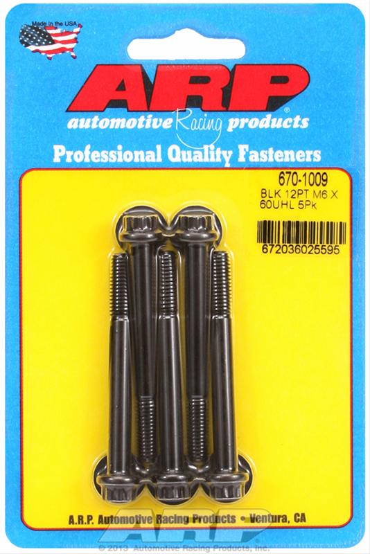 ARP ARP M6 x 1.00 x 60 12pt black oxide bolts (670-1009) SR