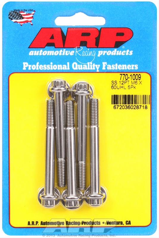 ARP ARP M6 x 1.00 x 60 12pt SS bolts (770-1009) SR