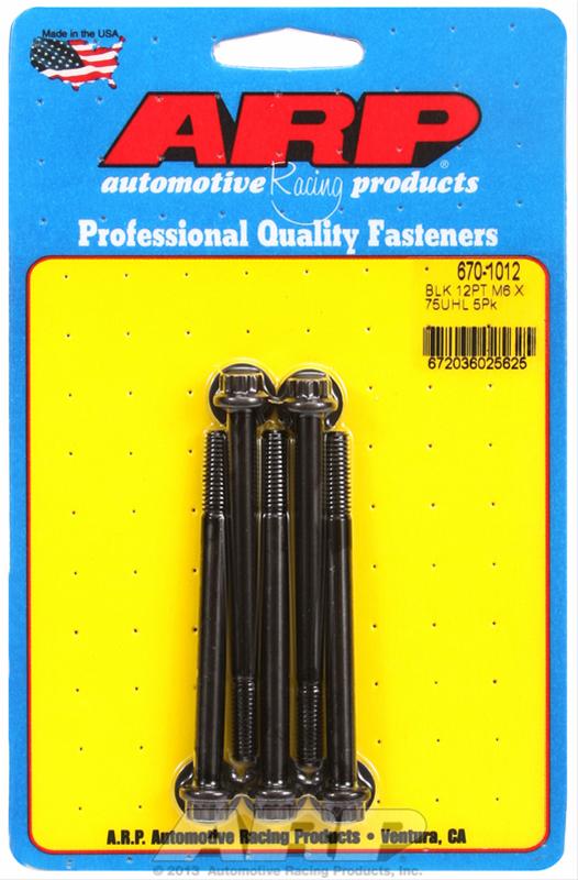 ARP ARP M6 x 1.00 x 75 12pt black oxide bolts (670-1012) SR