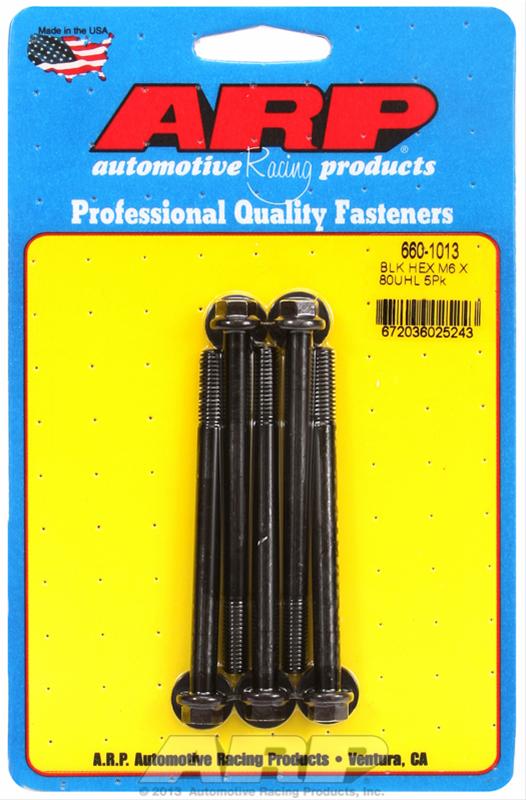 ARP ARP M6 x 1.00 x 80 hex black oxide bolts (660-1013) SR