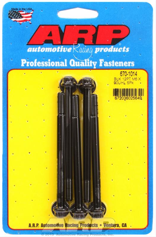 ARP ARP M6 x 1.00 x 90 12pt black oxide bolts (670-1014) SR