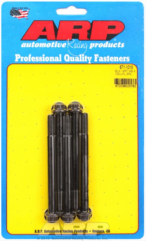 ARP ARP M8 x 1.25 x 100 12pt black oxide bolts (671-1015) SR