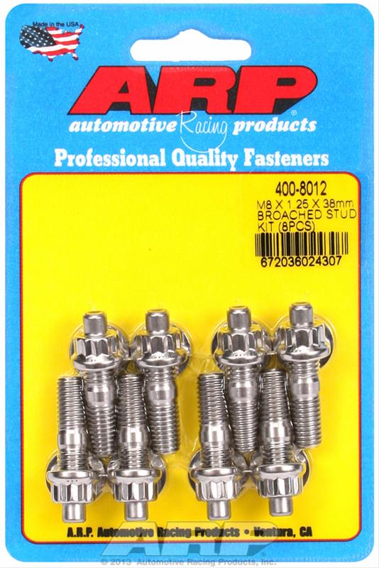 ARP ARP M8 X 1.25 X 38mm broached stud kit - 8pcs (400-8012) SR