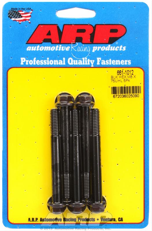 ARP ARP M8 x 1.25 x 75 hex black oxide bolts (661-1012) SR