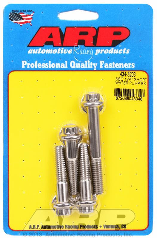 ARP ARP SB Chevy 12pt short water pump bolt kit (434-3203) SR