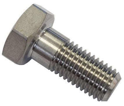 ASTRO 3/8-24 UNF x 1.00" UHL, Hex Head, 3/4" Thread Length, Each Astro Titanium Titanium Bolt AST-5610 SR