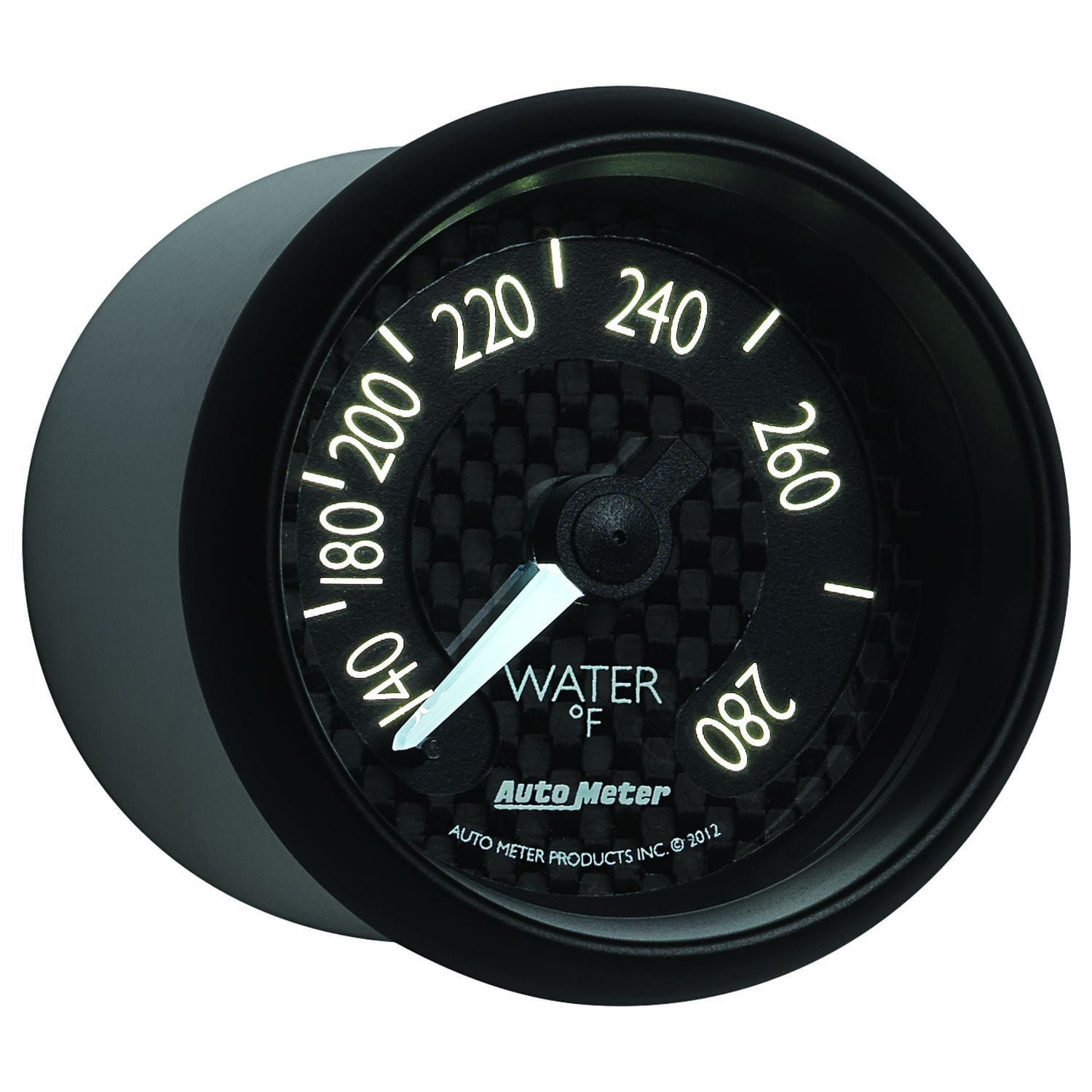 AUTOMETER 2-1/16", Black carbon Fiber Dial, Full Sweep Mechanical, 140-280°F Auto Meter GT Series Water Temperature Gauge AU8031 SR