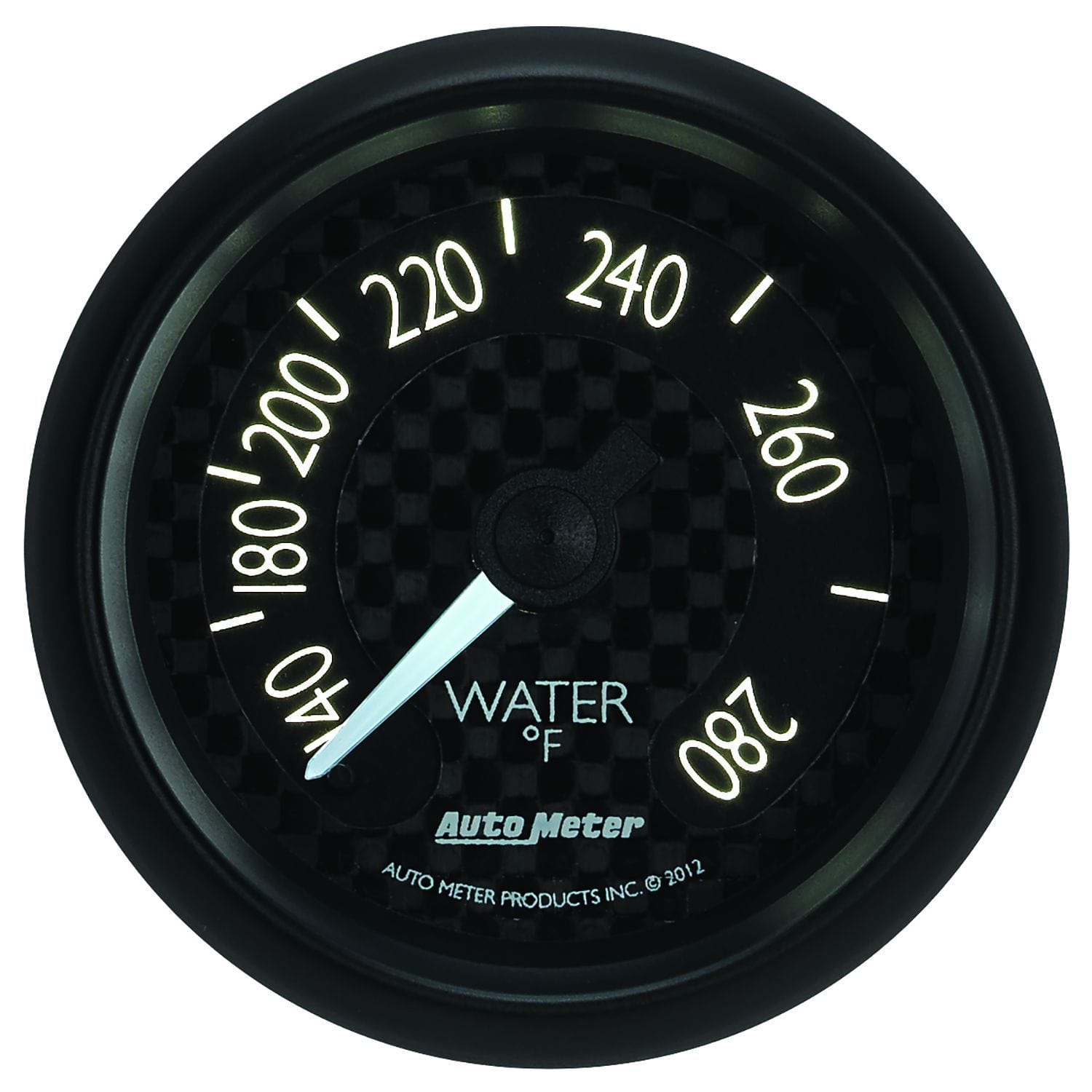 AUTOMETER 2-1/16", Black carbon Fiber Dial, Full Sweep Mechanical, 140-280°F Auto Meter GT Series Water Temperature Gauge AU8031 SR