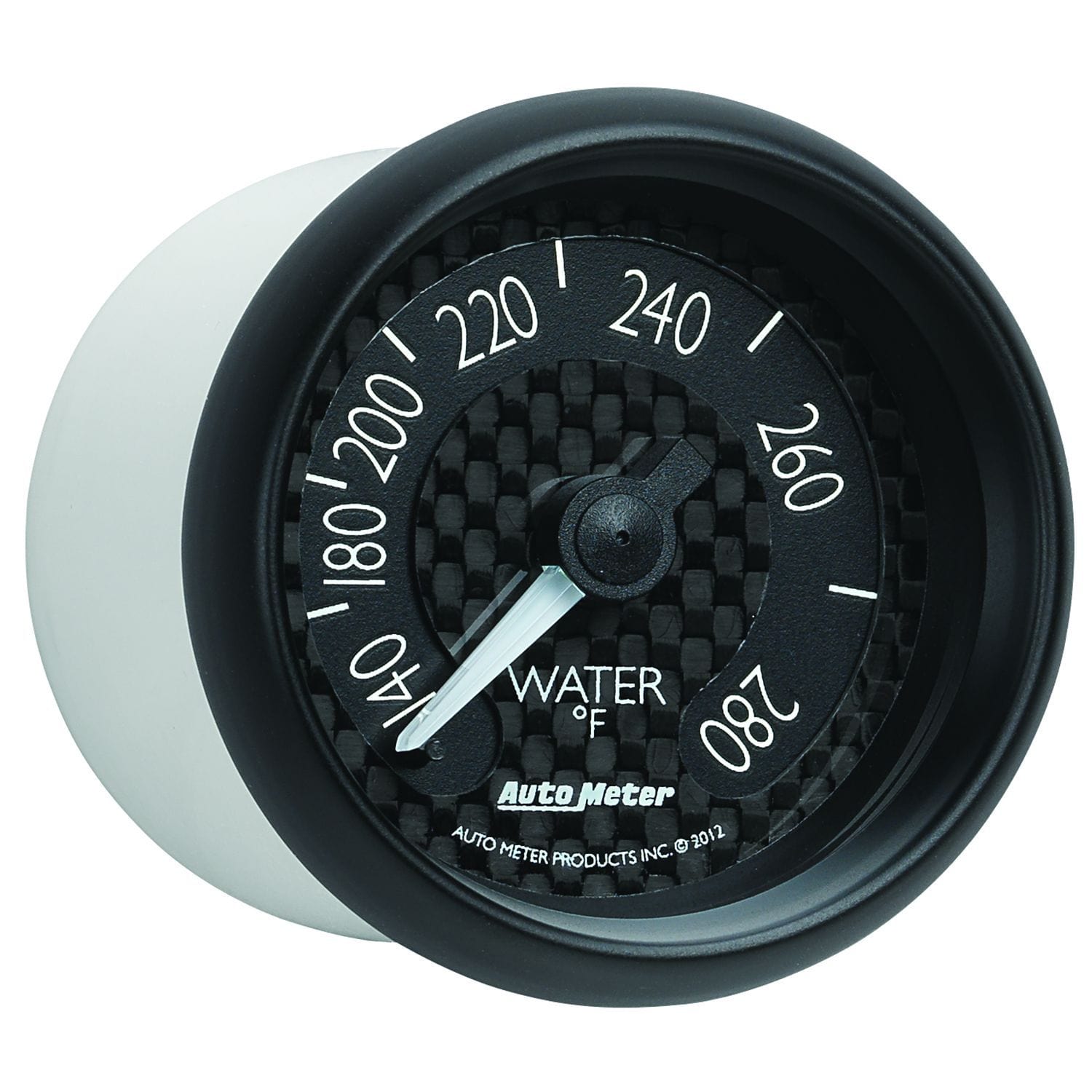 AUTOMETER 2-1/16", Black carbon Fiber Dial, Full Sweep Mechanical, 140-280°F Auto Meter GT Series Water Temperature Gauge AU8031 SR