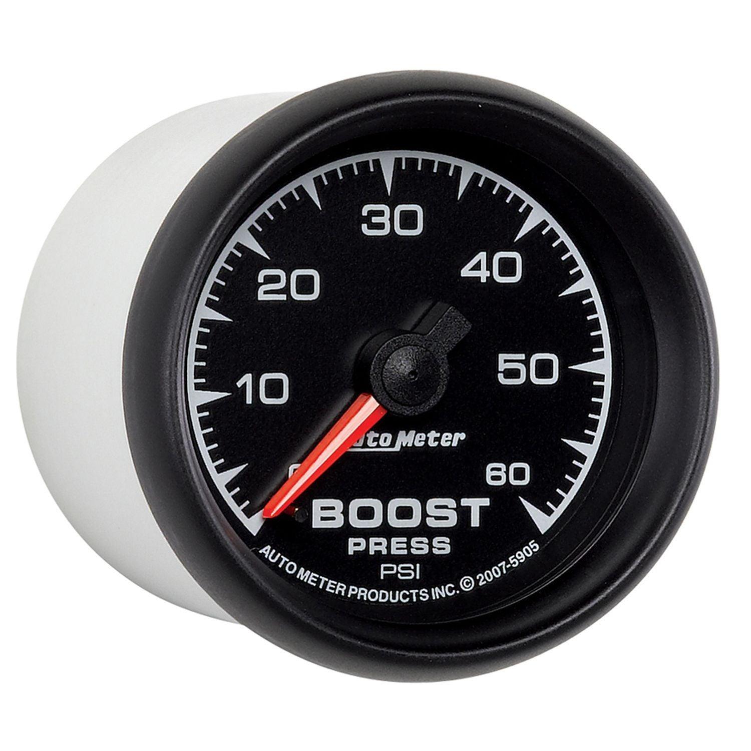 AUTOMETER 2-1/16", Full Sweep, 0-60 psi Auto Meter ES Series Boost Gauge AU5905 SR