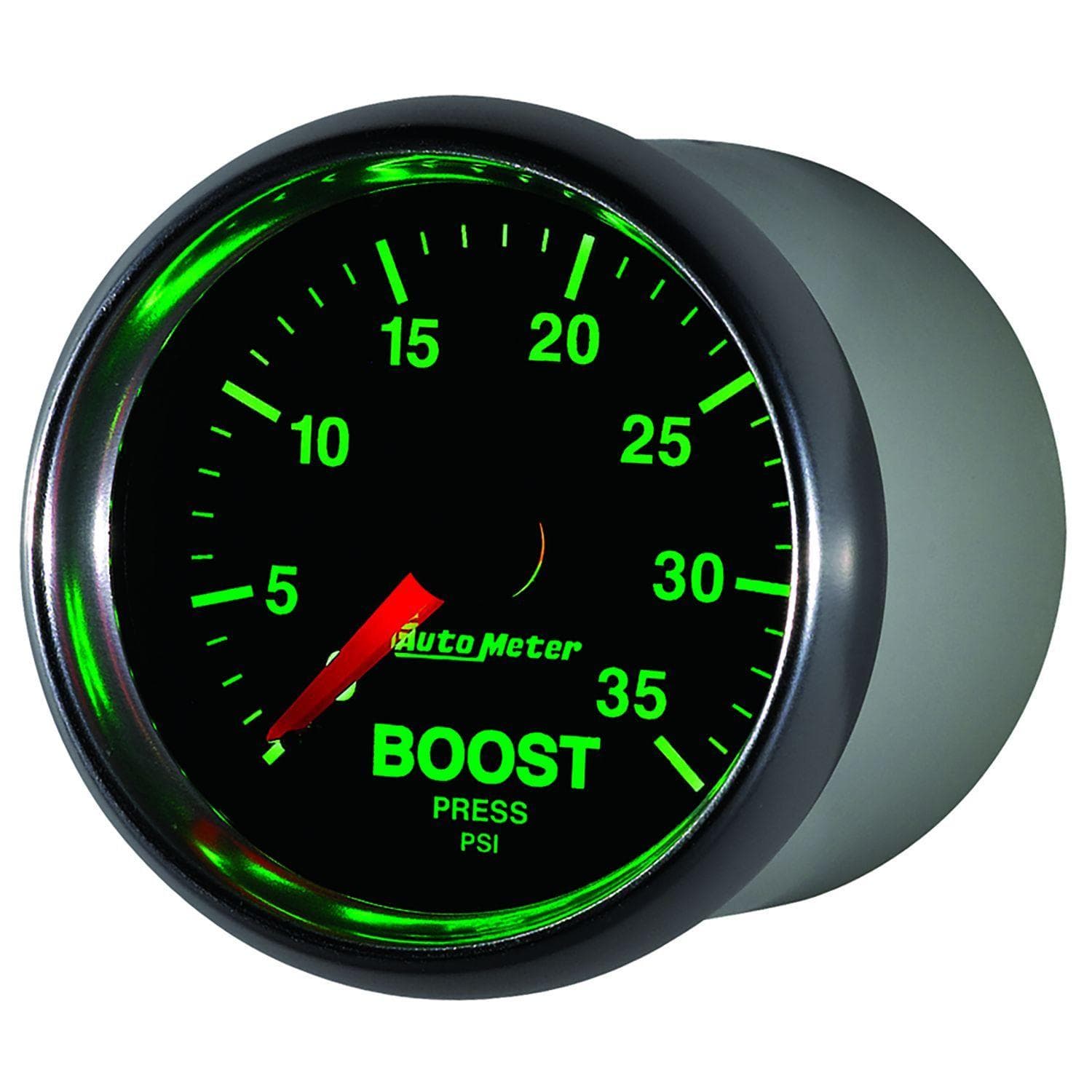 AUTOMETER 2-1/16", In-Dash, Full Sweep Mechanical, 0-35 psi Auto Meter GS Series Boost Gauge AU3804 SR