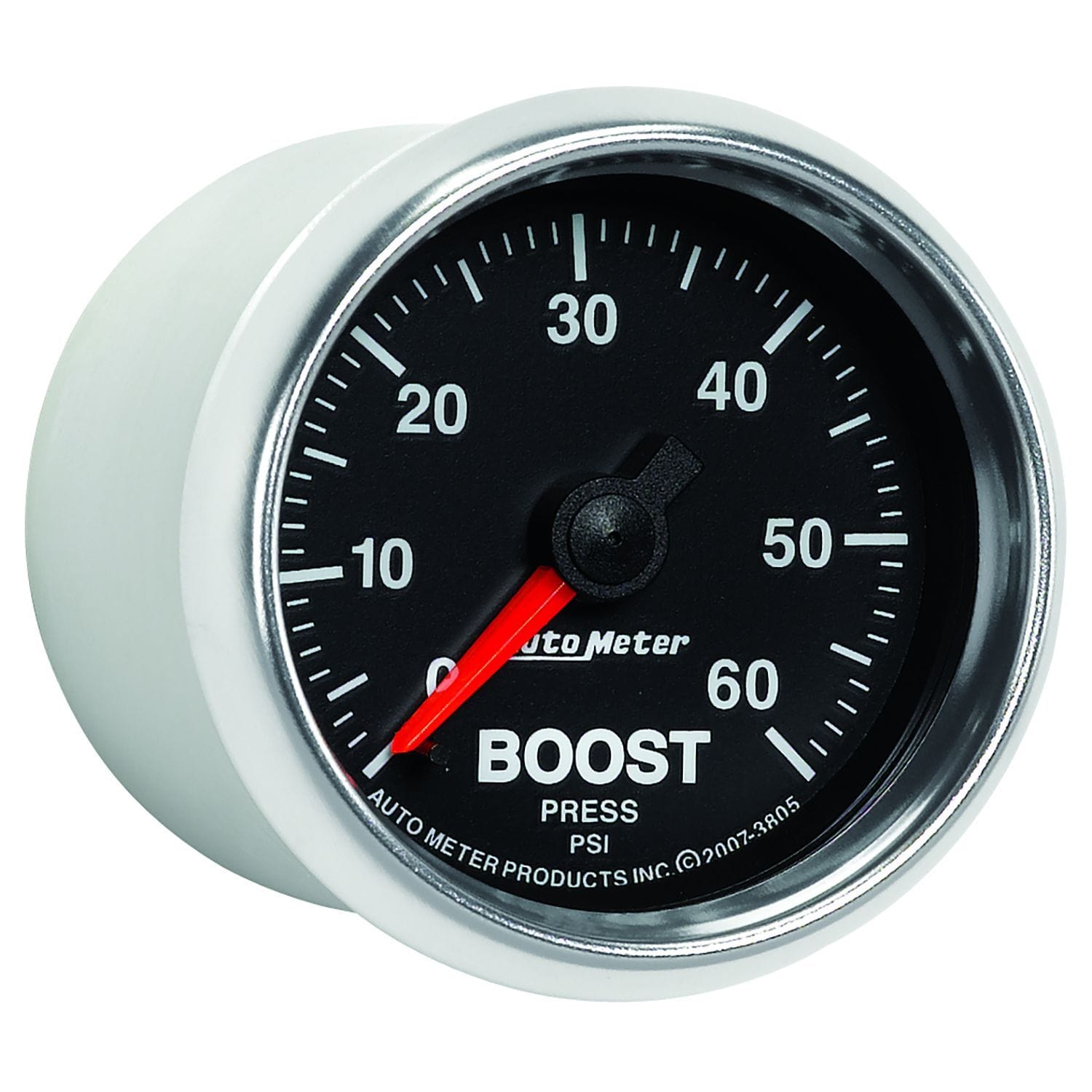 AUTOMETER 2-1/16", In-Dash, Full Sweep Mechanical, 0-60 psi Auto Meter GS Series Boost Gauge AU3805 SR