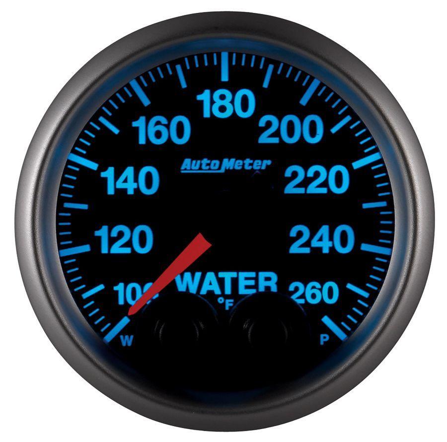 AUTOMETER 2-1/16", Programmable Warning Function, 100-260°F Auto Meter Elite Series Water Temperature Gauge AU5654 SR