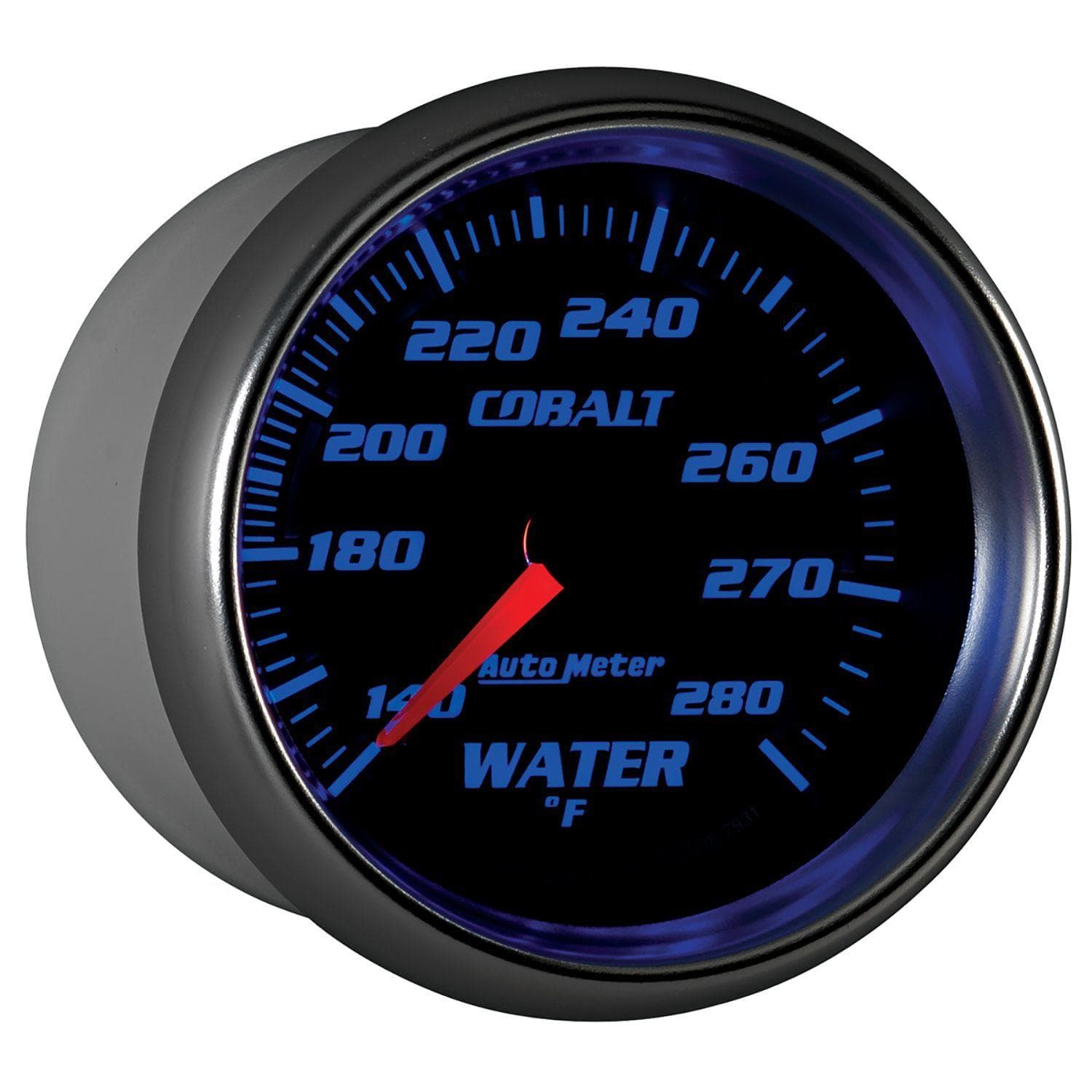 AUTOMETER 2-5/8", Full Short Sweep Mechanical, 140-280°F Auto Meter Cobalt Series Water Temperature Gauge AU7931 SR