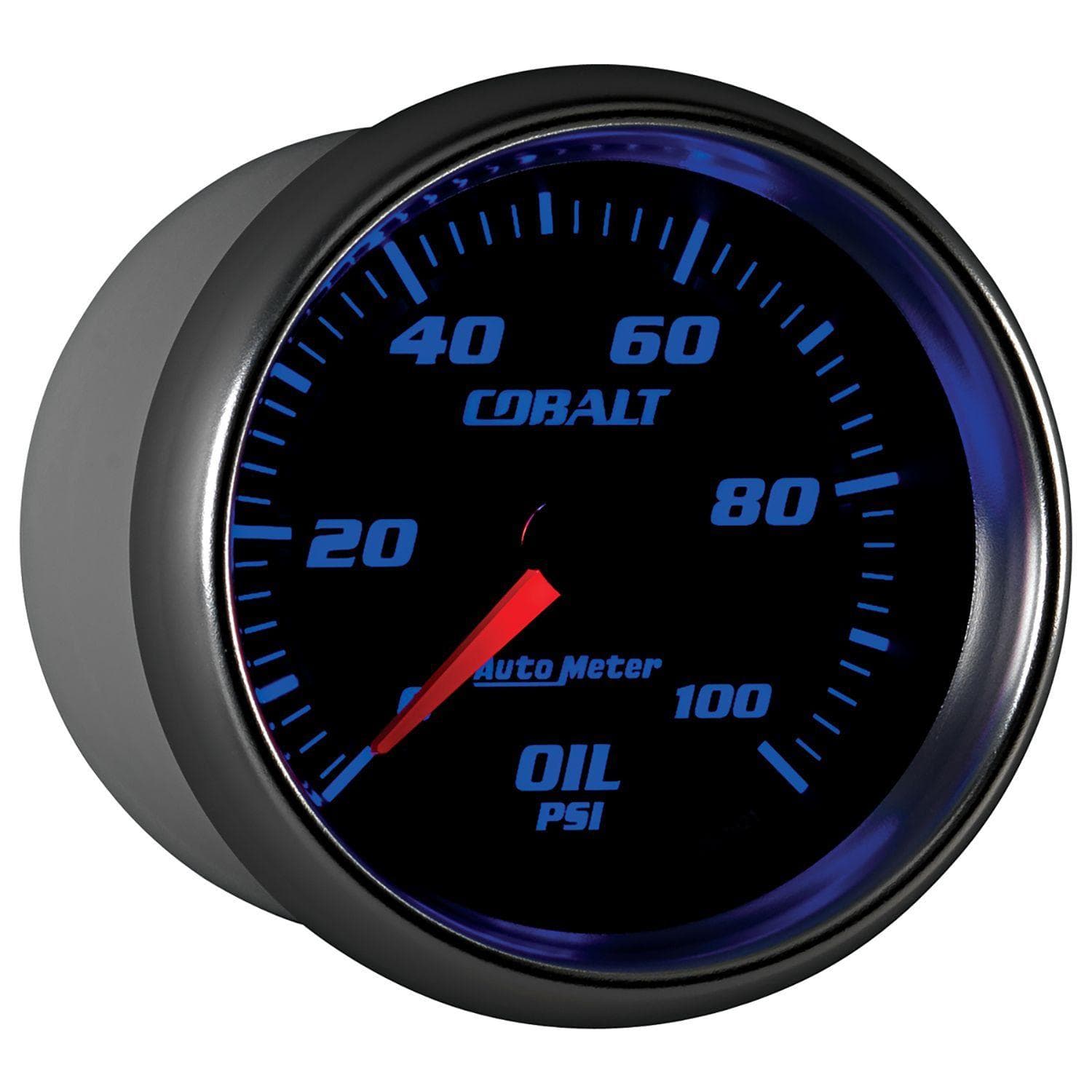 AUTOMETER 2-5/8", Full Sweep Mechanical, 0-100 psi Auto Meter Cobalt Series Oil Pressure Gauge AU7921 SR