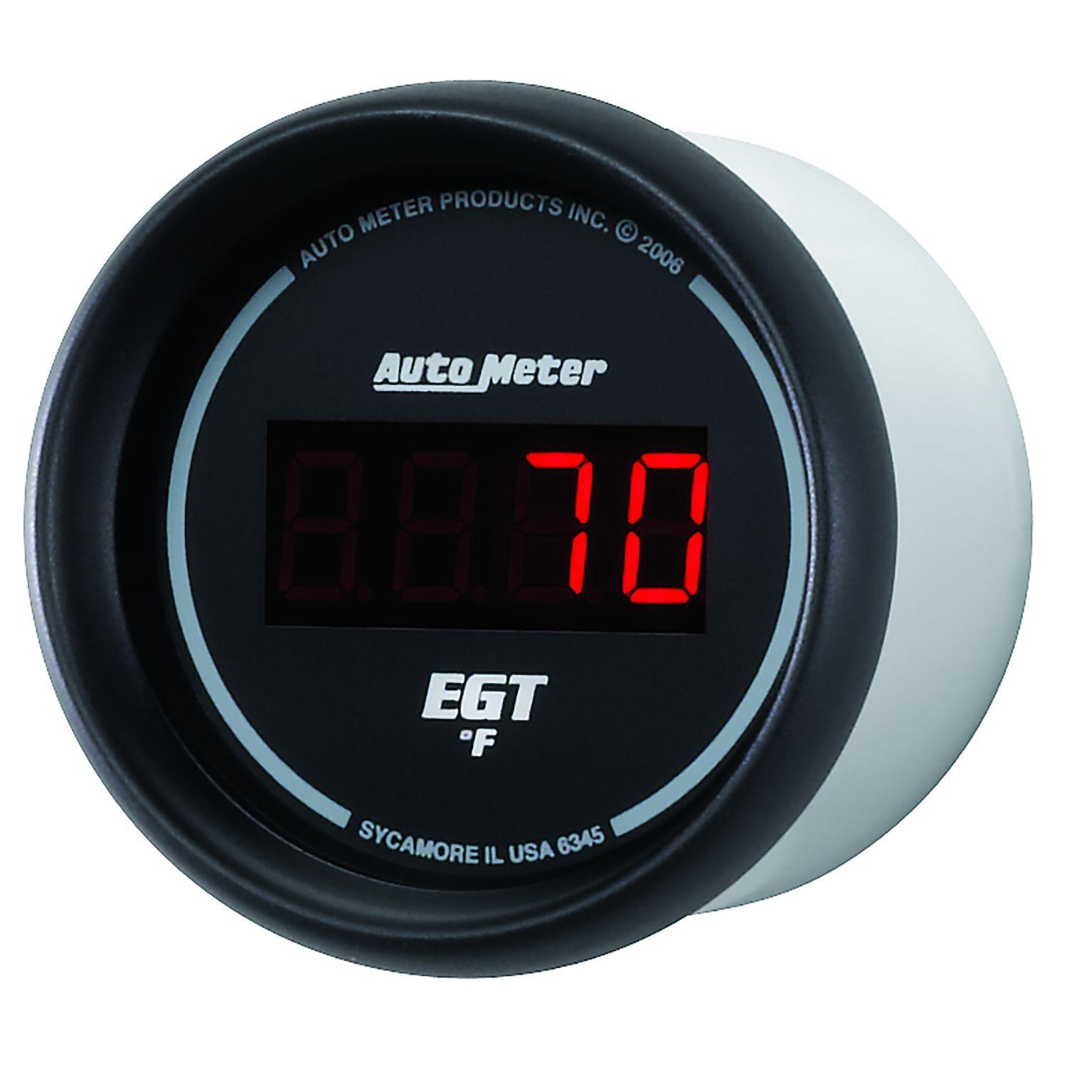 AUTOMETER Digital, In-dash, 2-1/16", 0 - 2000°F Auto Meter Sport-Comp Digital Series Pyrometer Gauge AU6345 SR