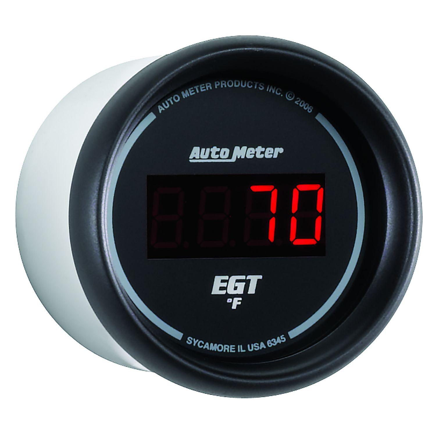 AUTOMETER Digital, In-dash, 2-1/16", 0 - 2000°F Auto Meter Sport-Comp Digital Series Pyrometer Gauge AU6345 SR