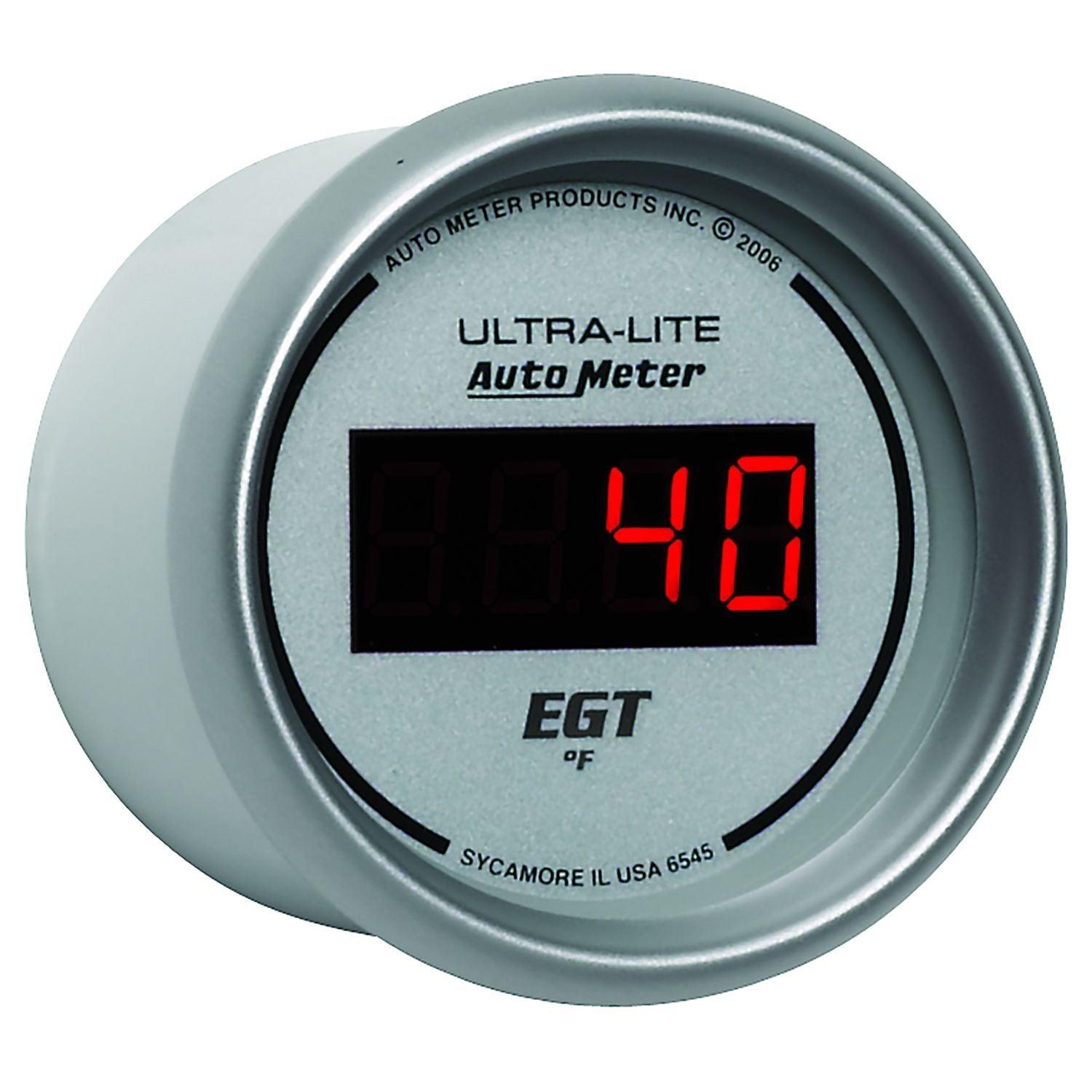 AUTOMETER Digital, In-dash, 2-1/16", 0 - 2000°F Auto Meter Ultra-Lite Digital Series Pyrometer Gauge AU6545 SR