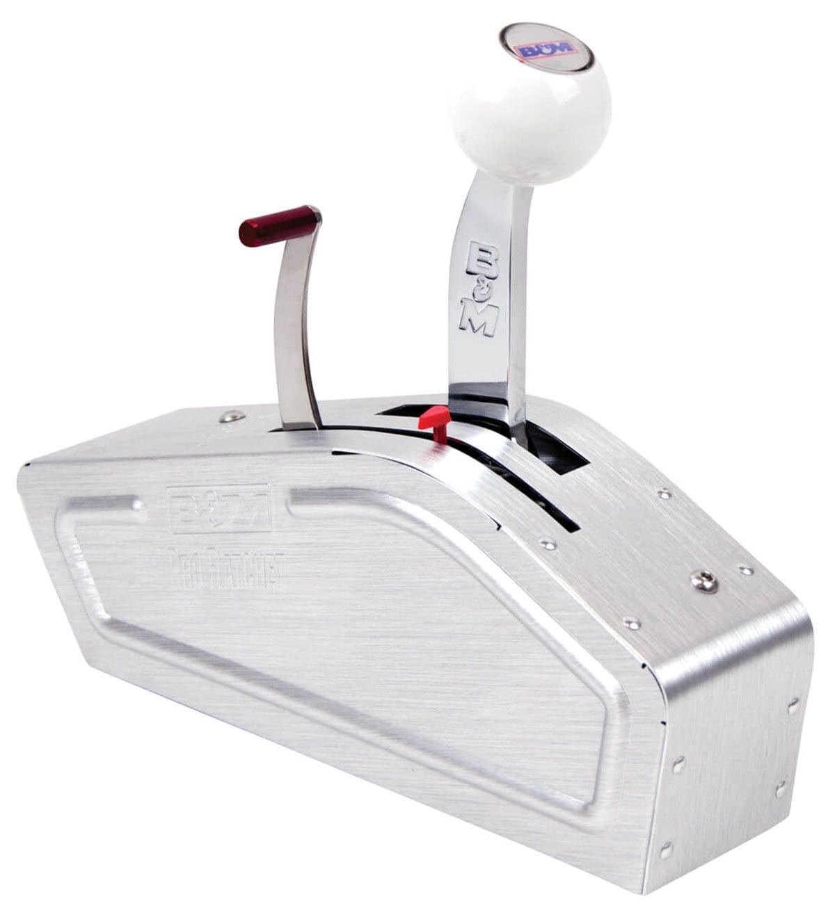 B&M Powerglide Ratchet Shifter, Brushed Aluminium Cover, 5' Super Duty ca B&M Pro Ratchet Shifter BM80840 SR