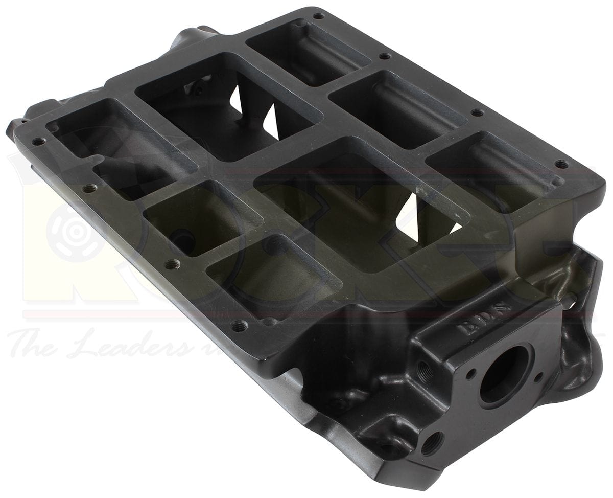 BDS Suit BB Chev Standard Deck, Rectangle Ports With 6-71 & 8-71, Black, Blower Drive Service Blower Manifold BDSBM-3026B SR