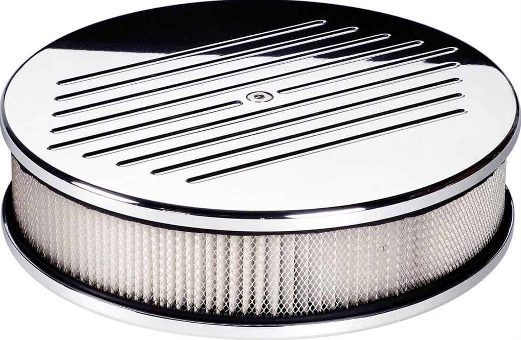 BILLET 10" x 3" Billet Specialties Polished Aluminium Air Cleaner Assembly - Ball Milled BS15220 SR