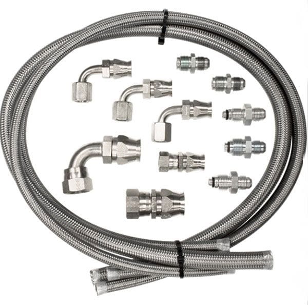 BILLET For Remote Reservoir Suit GM, Ford Steering Box & Rack & Pinion Billet Specialties Power steering Hose Kit BS77900 SR