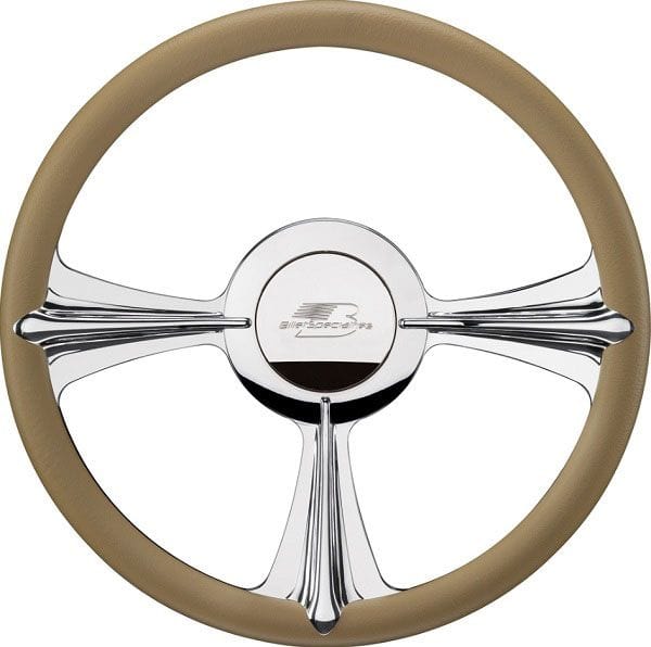 BILLET Half Wrap, Horn Button and Adapter Sold Separately Billet Specialties Profile Series 14" Billet "Rail" Steering Wheel BSP30096 SR