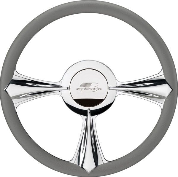 BILLET Half Wrap, Horn Button and Adapter Sold Separately Billet Specialties Profile Series 14" Billet "Stiletto" Steering Wheel BSP30092 SR
