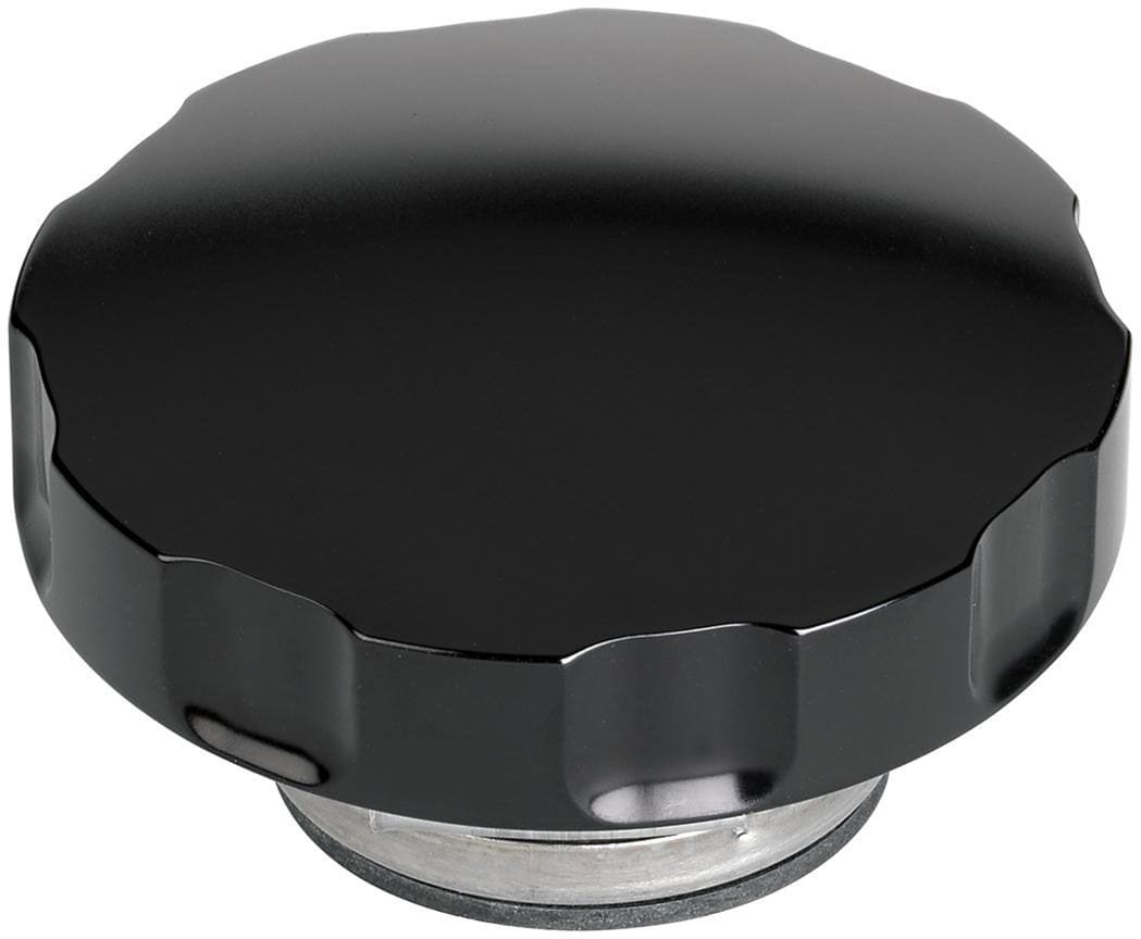 BILLET Notched Smooth, 16lb Billet Specialties Radiator Cap - Black BSBLK75125 SR