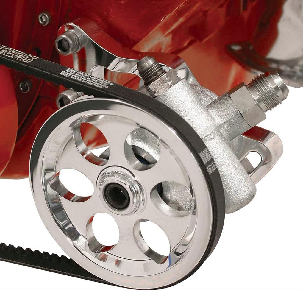 BILLET Suit BB Chev, V-Groove Pulley (Short W/P) Billet Specialties Power Steering Pulley & Bracket BS12320 SR