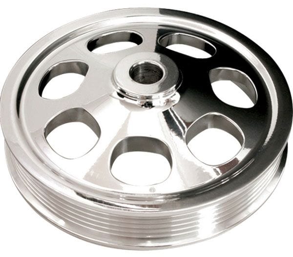 BILLET Suit Saginaw Pump (77 & Up) Press-On Shaft & Serpentine Belt Billet Specialties Power Steering Pump Pulley BSFM1035PC SR