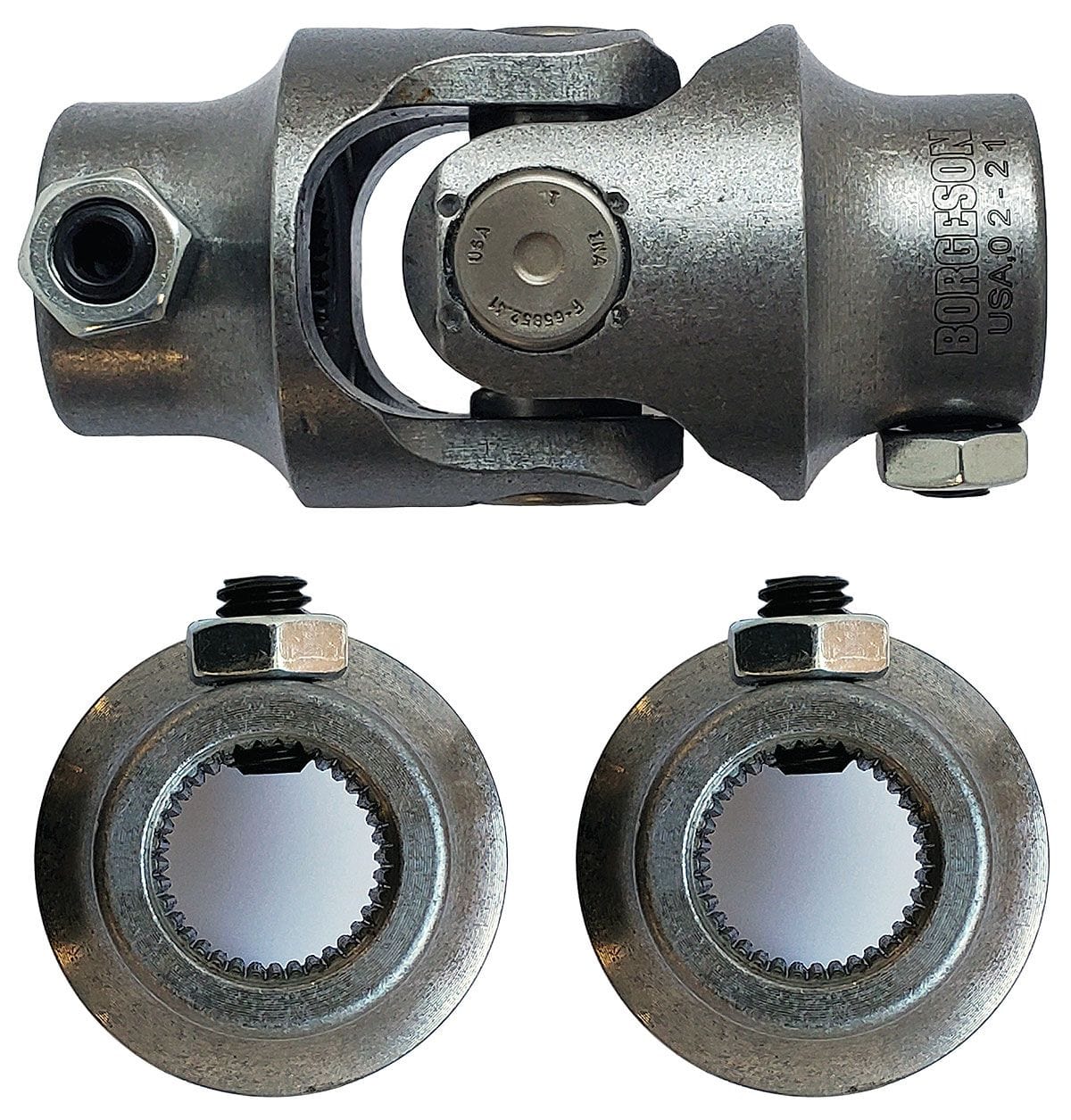 BORGESON 3/4"-36 x 3/4"-36 - Spline x Spline Borgeson Borgeson Steel Single Needle Bearing Universal Joint BOR013434 SR