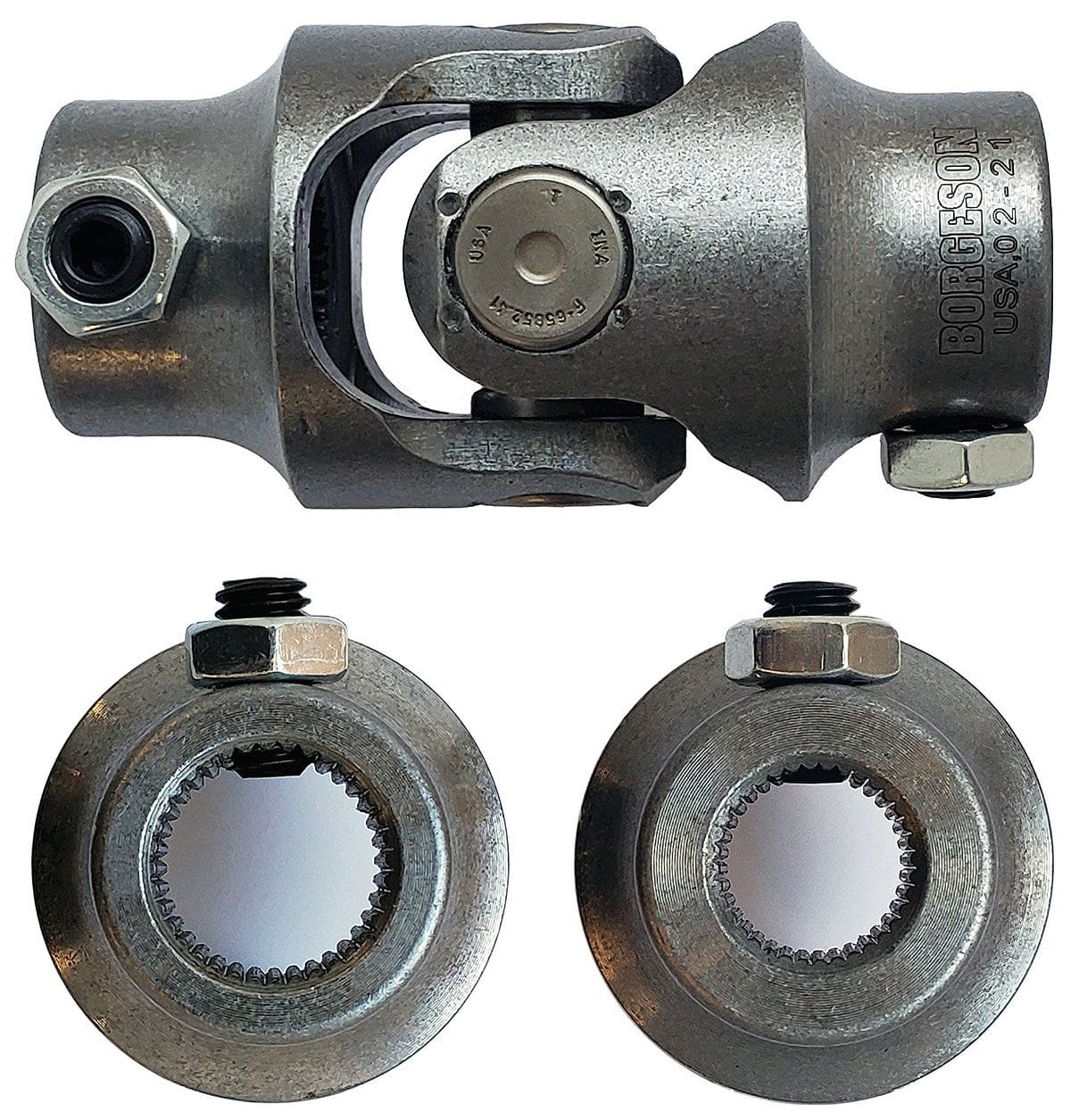 BORGESON 3/4"-36 x 5/8"-36 - Spline x Spline Borgeson Borgeson Steel Single Needle Bearing Universal Joint BOR013418 SR