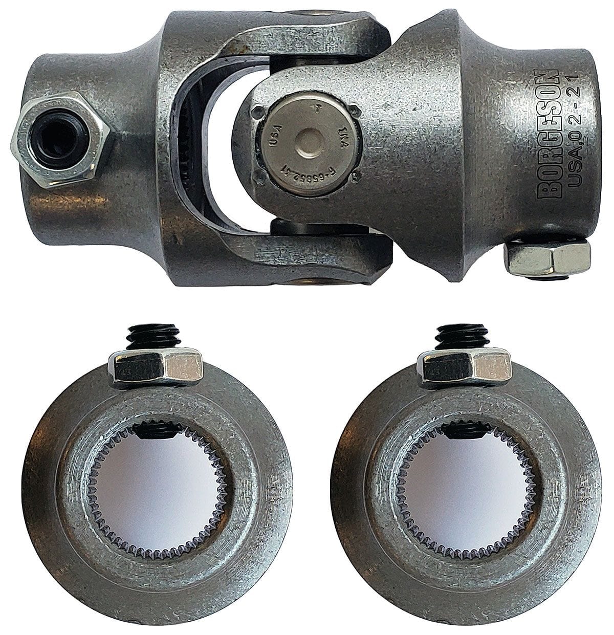 BORGESON 3/4"-38 x 3/4"-48 - Spline x Spline Borgeson Borgeson Steel Single Needle Bearing Universal Joint BOR013737 SR