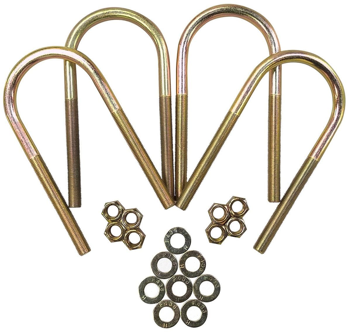 CALVERT Suit 2.50" O.D Tube x 7" Long (Set of 4) Calvert Racing Round U-Bolts CTUR250X70 SR