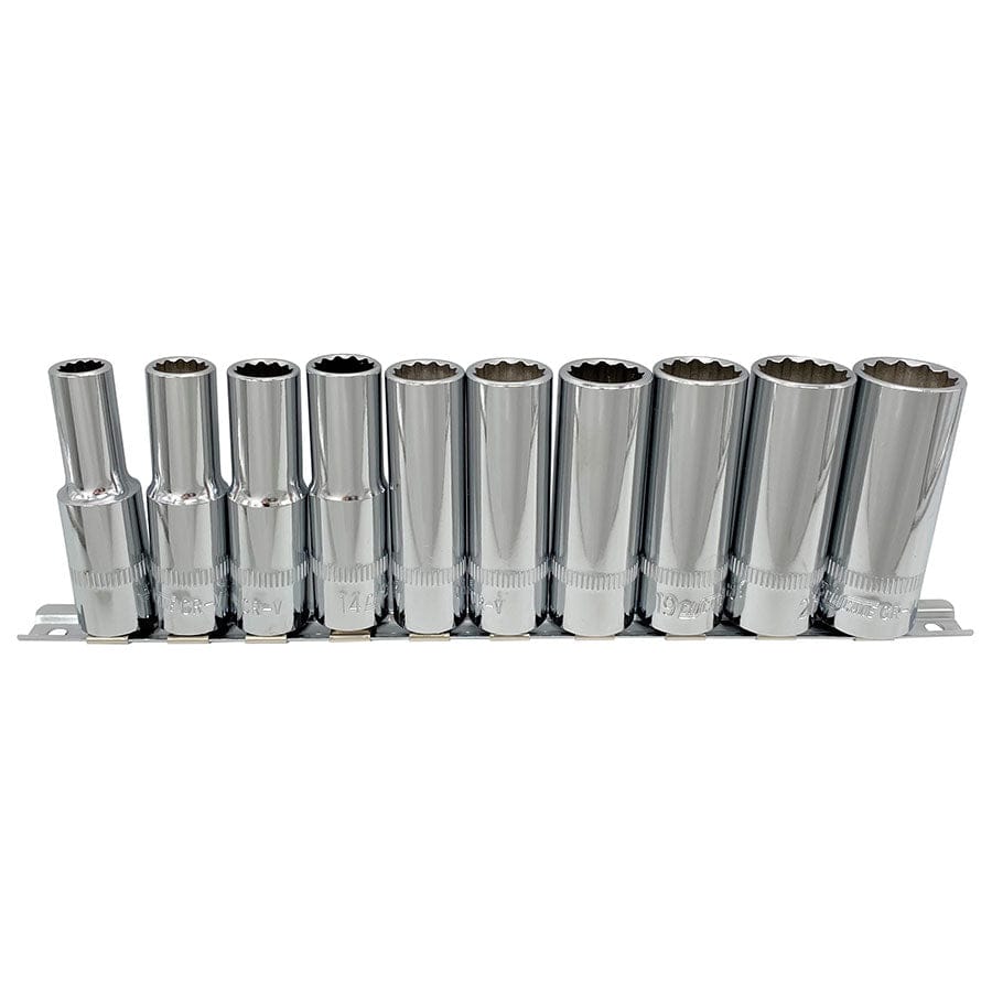 Chicane Tools SOCKET SETS 10 PIECE 1/2" DR METRIC DEEP SOCKET SET SR