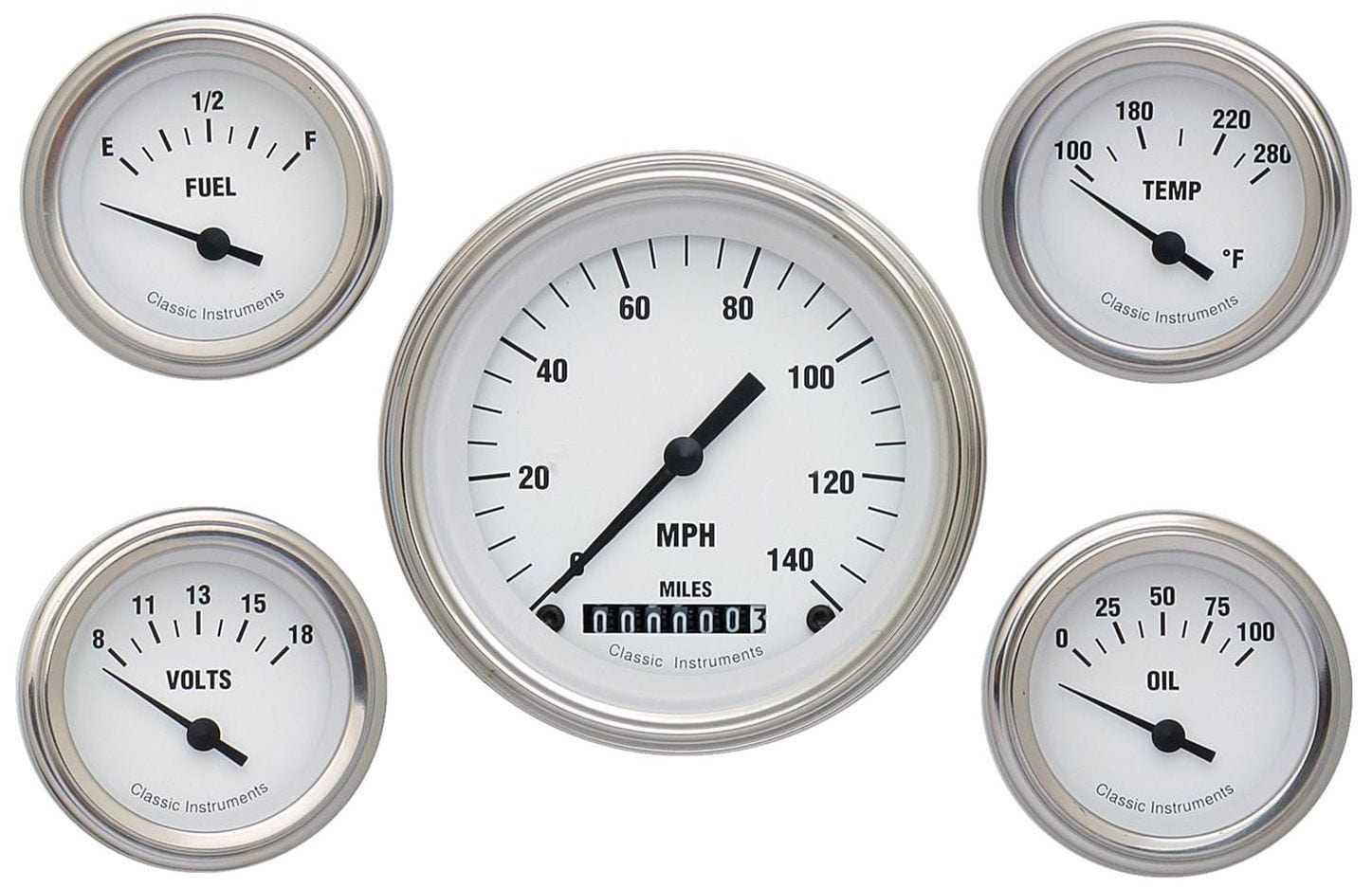CLASSIC Classic White Hot 5 Gauge Set CIWH00SLC SR