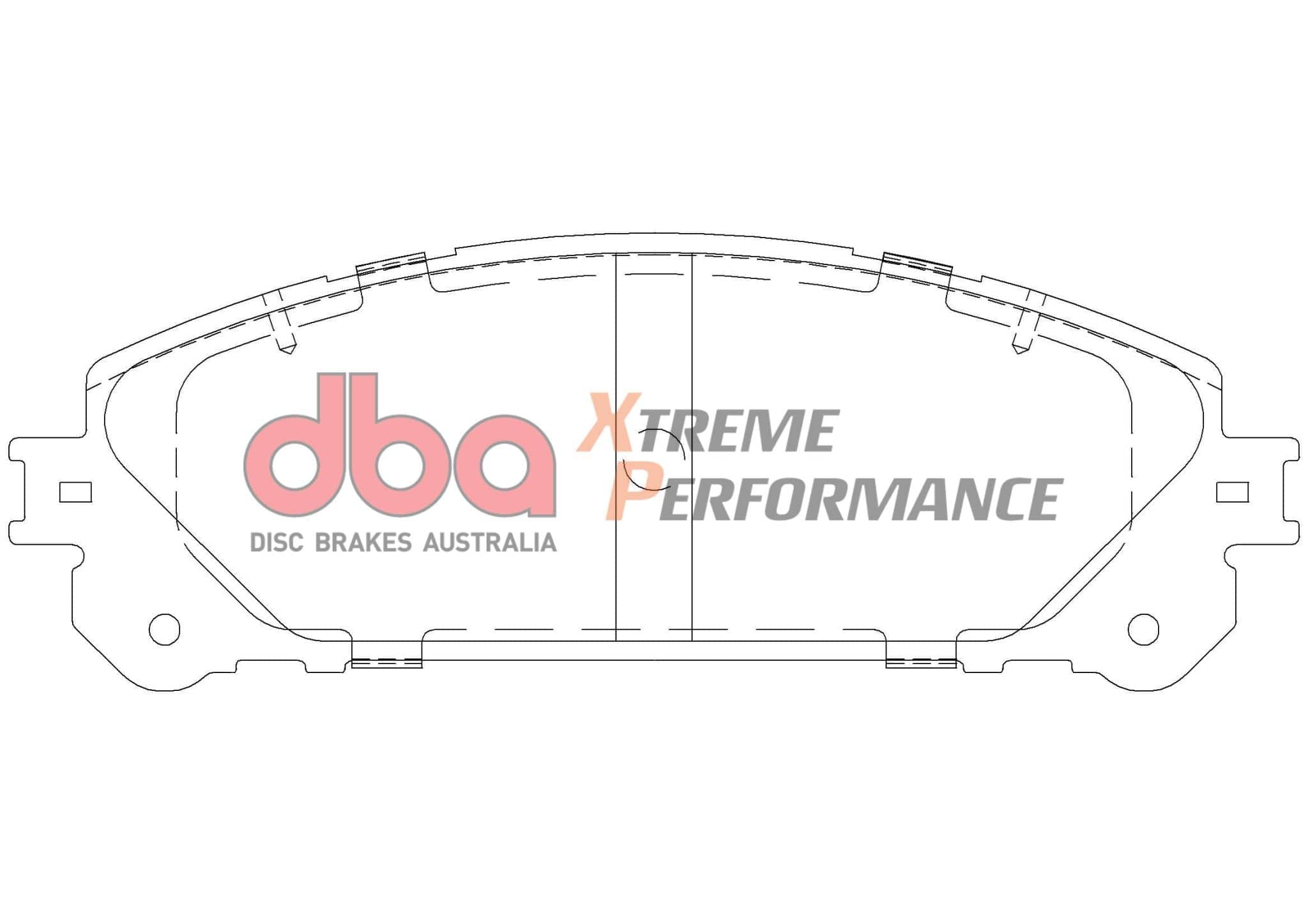 DBA Drum Brake Pad to suit Toyota Kluger GSU40R/GSU45R 07-14 DBA XP PERFORMANCE Front SR