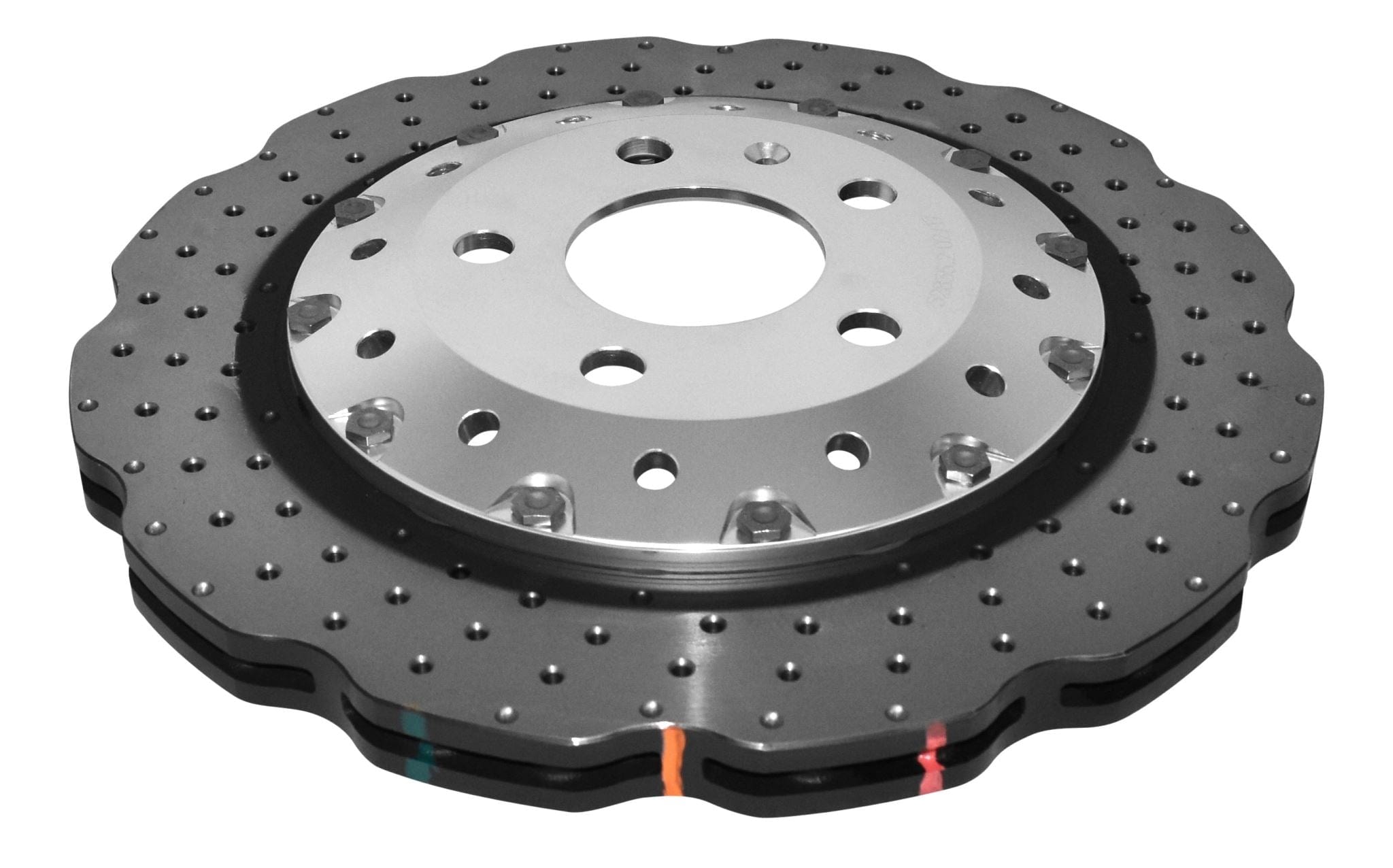 DBA Rotor 5000 2-piece Clear Anodised Hat Cross Drilled/Dimpled WAVE Disc KP Audi R8-RS5 SR