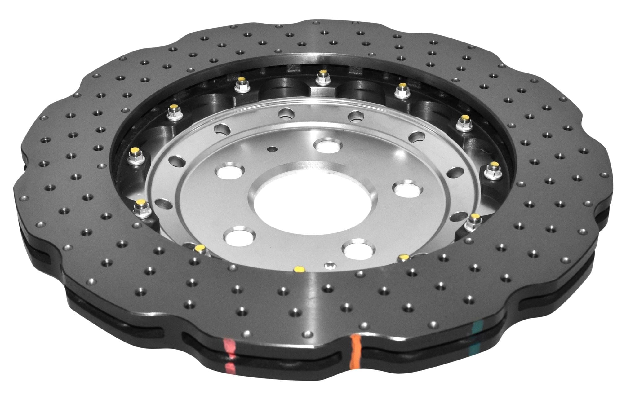 DBA Rotor 5000 2-piece Clear Anodised Hat Cross Drilled/Dimpled WAVE Disc KP Audi R8-RS5 SR