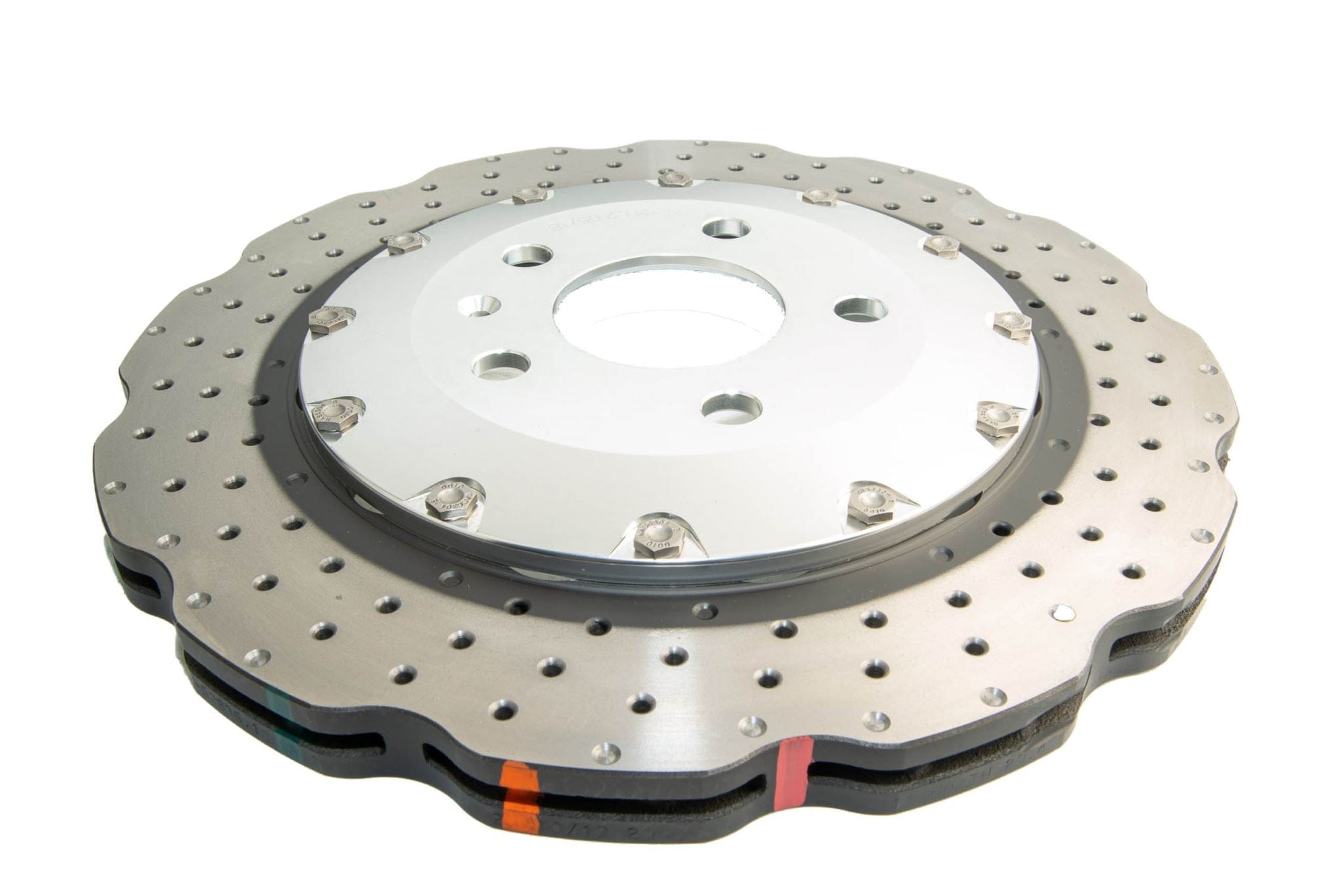 DBA Rotor 5000 2-piece Clear Anodised Hat Cross Drilled/Dimpled WAVE Disc KP Audi RS4-RS5 SR