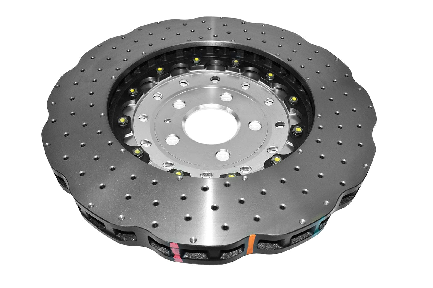DBA Rotor 5000 2-piece Silver Hat Cross Drilled/Dimpled 390mm x 36mm KP WAVE Disc Audi RS6 SR
